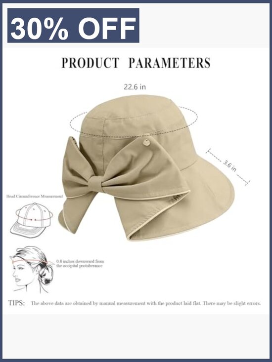 Foldable Wide Brim Sun Hat Cotton Blend Packable Ponytail main image 2